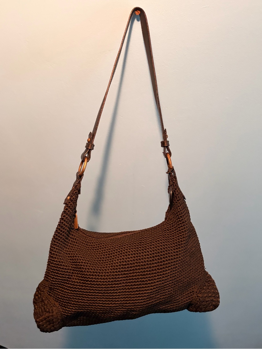 The Sak Handwoven Crochet Shoulder Bag in Black - Picture 6 of 9